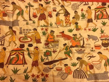 Kantha Work - village scene